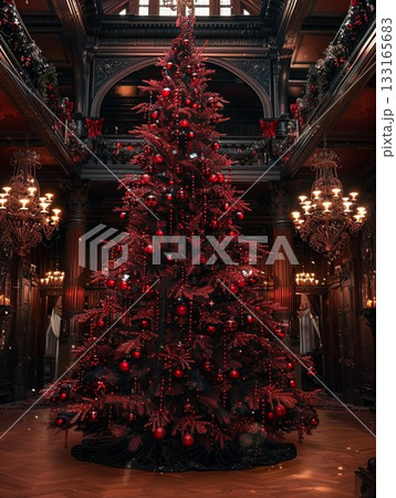 深紅のロイヤルツリー — Royal Crimson Christmas Tree — 133165683