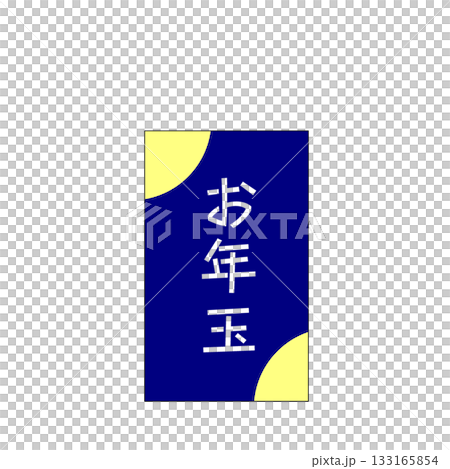 吉祥的藍色信封設計插圖 吉祥的藍色信封設計插圖 133165854