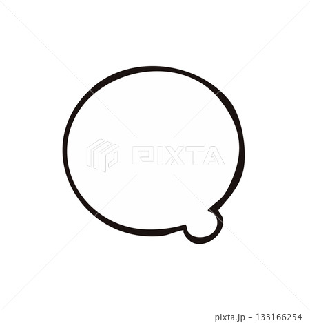 手描きの吹出し_左・装飾・コメント・台詞 手描きの吹出し_左・装飾・コメント・台詞 133166254