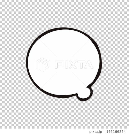 手描きの吹出し_左・装飾・コメント・台詞 手描きの吹出し_左・装飾・コメント・台詞 133166254