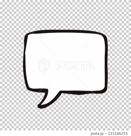 Hand-drawn speech bubble_right・Decoration・Comments・Dialogue Hand-drawn speech bubble_right・Decoration・Comments・Dialogue 133166255
