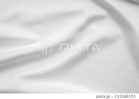 White sports clothing fabric football shirt jersey texture background White sports clothing fabric football shirt jersey texture background 133166353