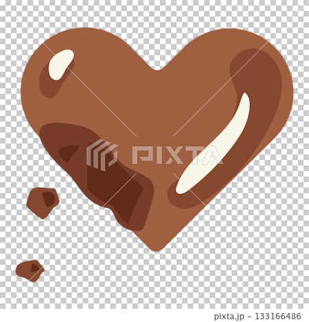 Hand-drawn chocolate heart illustration Hand-drawn chocolate heart illustration 133166486