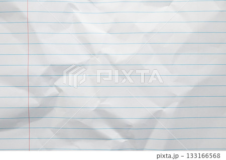 Blank crumpled lined notebook paper texture background Blank crumpled lined notebook paper texture background 133166568