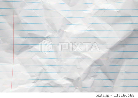 Blank crumpled lined notebook paper texture background Blank crumpled lined notebook paper texture background 133166569