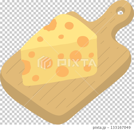 Cheese Lover cute flat style cheese slice graphic 133167049