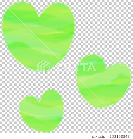 美麗的水彩心形圖示圖像的插圖 133168848