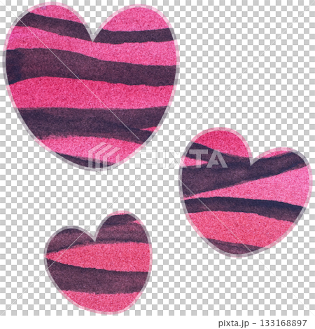 Beautiful watercolor heart icon image illustration 133168897