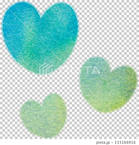 美麗的水彩心形圖示圖像的插圖 美麗的水彩心形圖示圖像的插圖 133168918