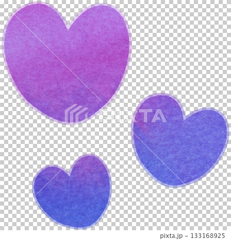 美麗的水彩心形圖示圖像的插圖 美麗的水彩心形圖示圖像的插圖 133168925