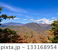 紅葉した秋の昇仙峡ロープウェイ駅周辺の展望 133168954