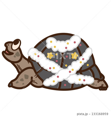 クリスマスデコレーションを甲羅にしているアルダブラゾウガメ 133168959