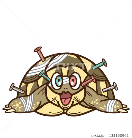 ゾンビ、フランケンシュタインのコスプレをするギリシャリクガメ 133168961