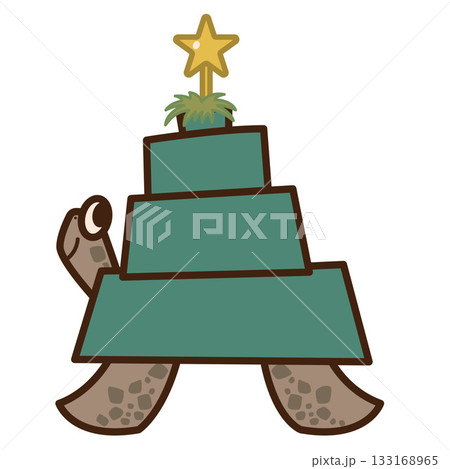 カメの形をしたクリスマスツリー 133168965