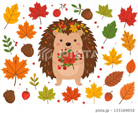 可愛いハリネズミのイラスト 可愛いハリネズミのイラスト 133169058