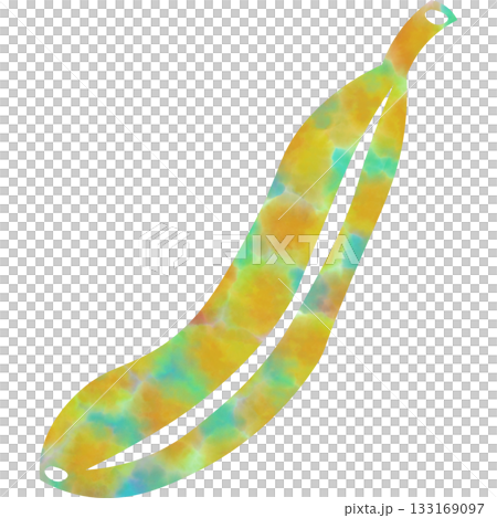 Beautiful watercolor illustration of a banana icon image 133169097