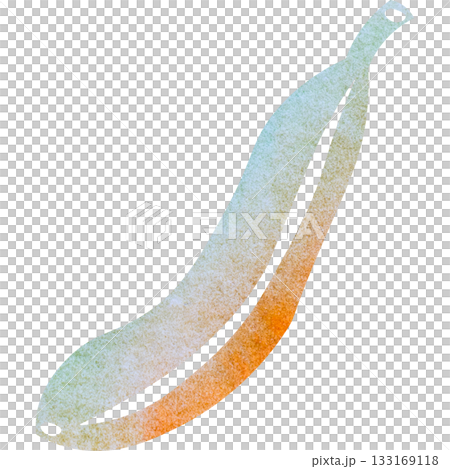 精美的水彩香蕉圖示插圖 133169118