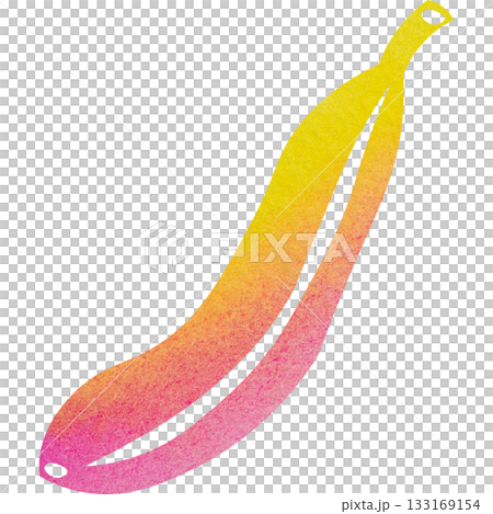Beautiful watercolor illustration of a banana icon image 133169154