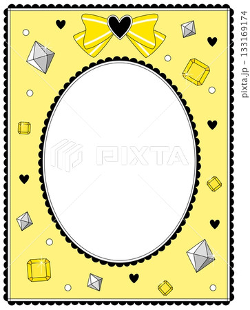 ビジューフレーム　黄色　イエロー 133169174