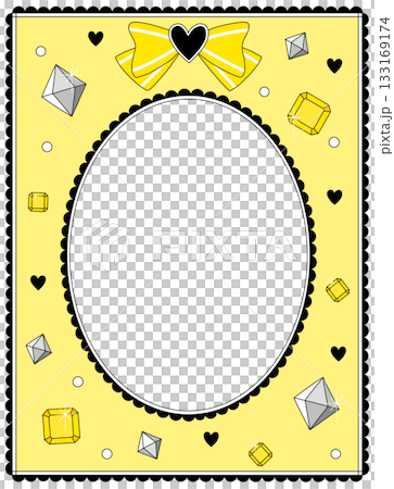 ビジューフレーム　黄色　イエロー 133169174