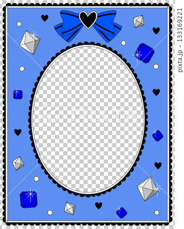 ビジューフレーム　青　ブルー 133169221