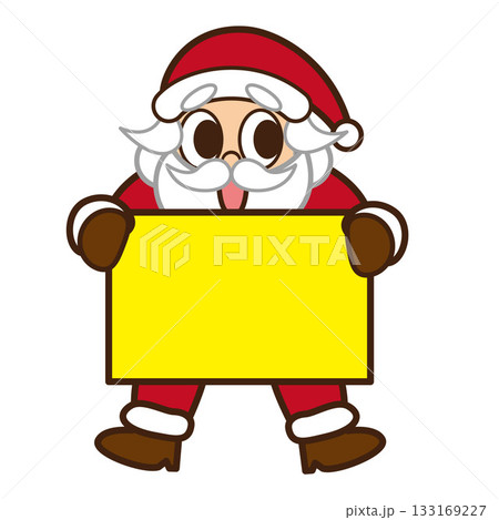 看板を持った元気で陽気なサンタクロース 黄色ver. 看板を持った元気で陽気なサンタクロース 黄色ver. 133169227