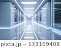 未来的なサーバールームとデータセンター 133169408