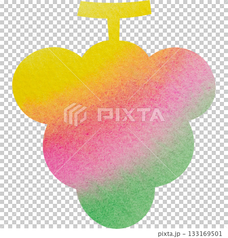 精美的水彩葡萄圖示圖像插圖 133169501