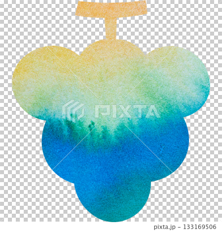 Beautiful watercolor grape icon image illustration 133169506