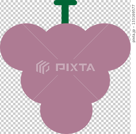 Beautiful watercolor grape icon image illustration 133169577