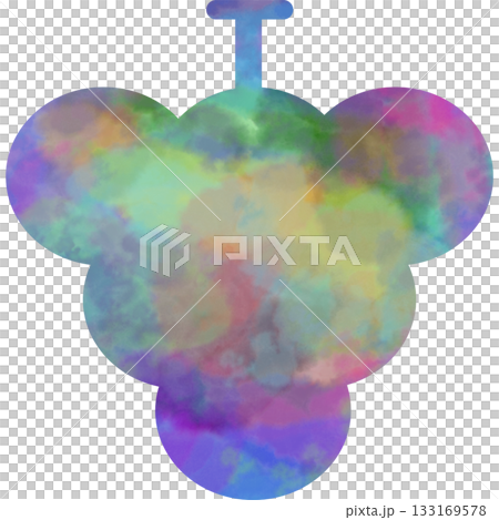 綺麗な水彩模様のブドウのアイコンのイメージのイラスト 綺麗な水彩模様のブドウのアイコンのイメージのイラスト 133169578