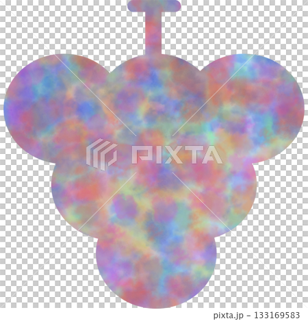 Beautiful watercolor grape icon image illustration 133169583