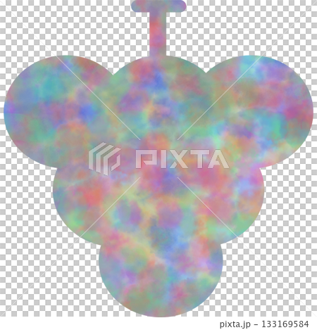 Beautiful watercolor grape icon image illustration 133169584