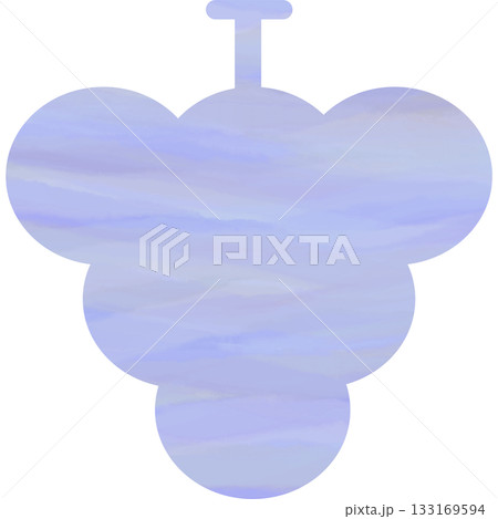 綺麗な水彩模様のブドウのアイコンのイメージのイラスト 133169594