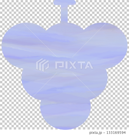 綺麗な水彩模様のブドウのアイコンのイメージのイラスト 133169594