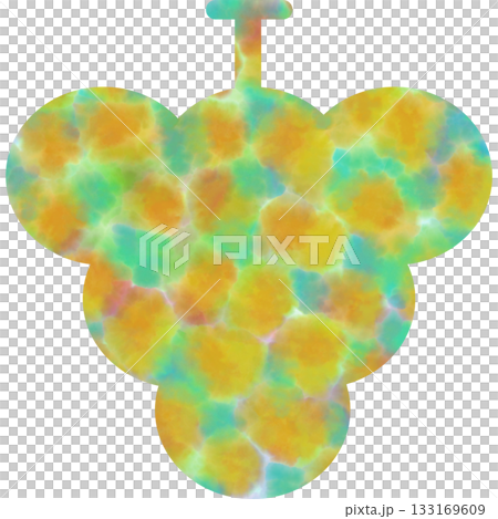 Beautiful watercolor grape icon image illustration 133169609