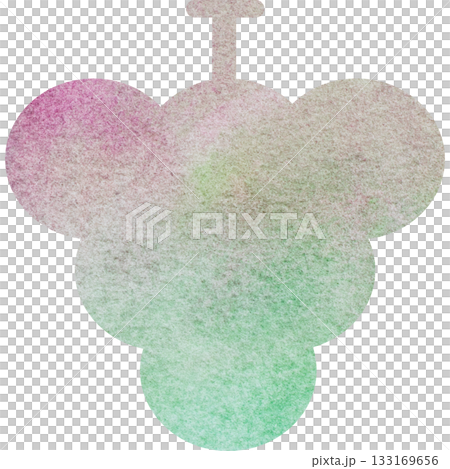 Beautiful watercolor grape icon image illustration 133169656