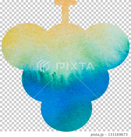 精美的水彩葡萄圖示圖像插圖 精美的水彩葡萄圖示圖像插圖 133169673