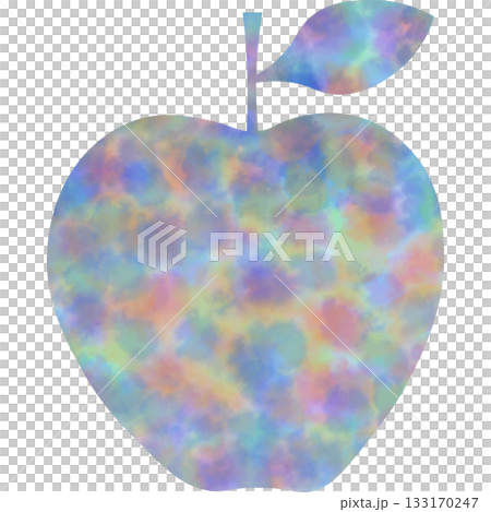 Beautiful watercolor pattern apple icon image illustration 133170247