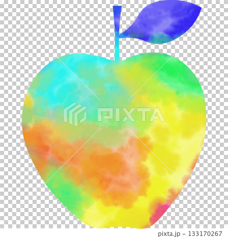 美麗的水彩蘋果圖示圖像的插圖 133170267