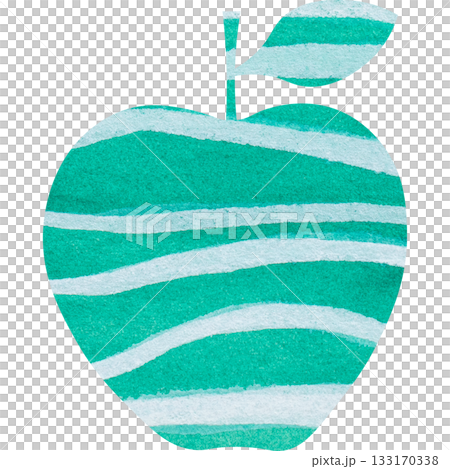 Beautiful watercolor pattern apple icon image illustration 133170338