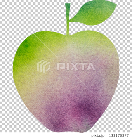 美麗的水彩蘋果圖示圖像的插圖 133170377
