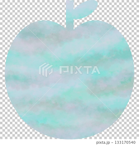Beautiful watercolor pattern apple icon image illustration 133170540