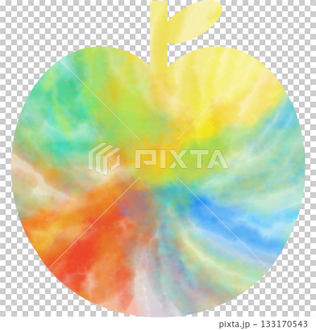 Beautiful watercolor pattern apple icon image illustration 133170543