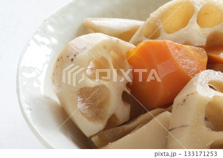 レンコンとニンジンの煮物 レンコンとニンジンの煮物 133171253