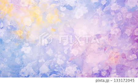 Watercolor floral background. The soft, pastel colors create a dreamy and romantic atmosphere. Watercolor floral background. The soft, pastel colors create a dreamy and romantic atmosphere. 133172045
