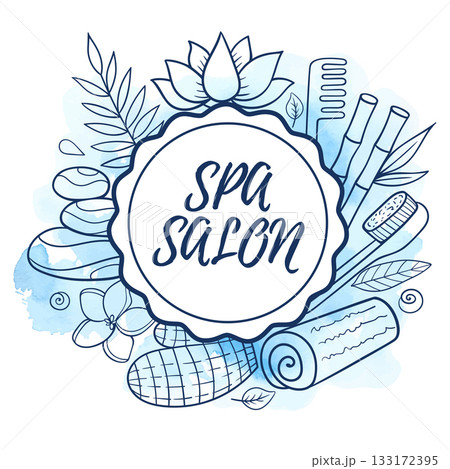 SPA and massage salon cocept, rest and body care 133172395