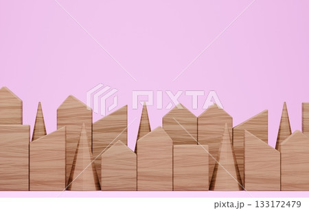 3D画像_積み木の家 133172479