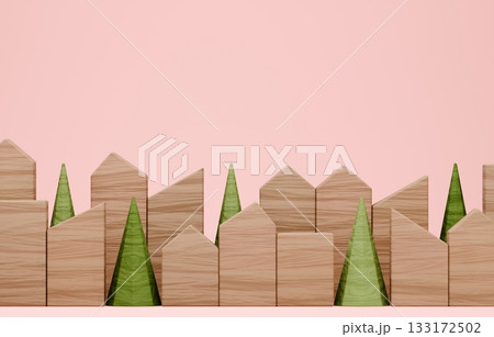 3D画像_積み木の家 3D画像_積み木の家 133172502