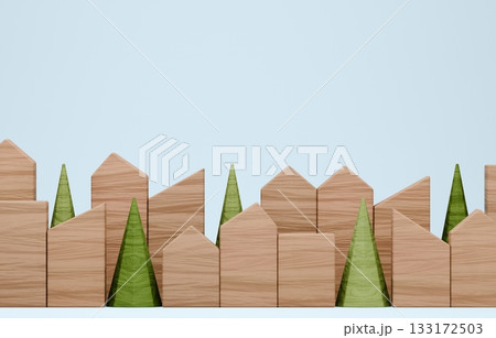 3D画像_積み木の家 3D画像_積み木の家 133172503